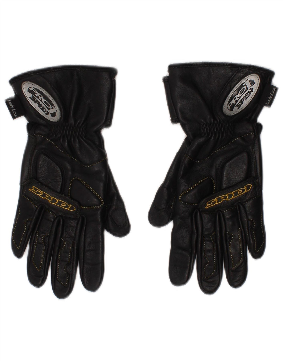 Spidi Womens Lady Line Biker Leather Gloves Medium Black Motorcycle