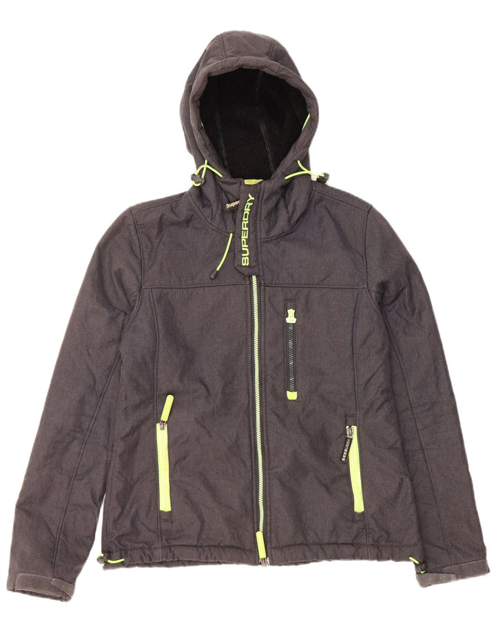 Giacca a vento da donna Windtrekker Superdry UK 16 grande poliestere grigio