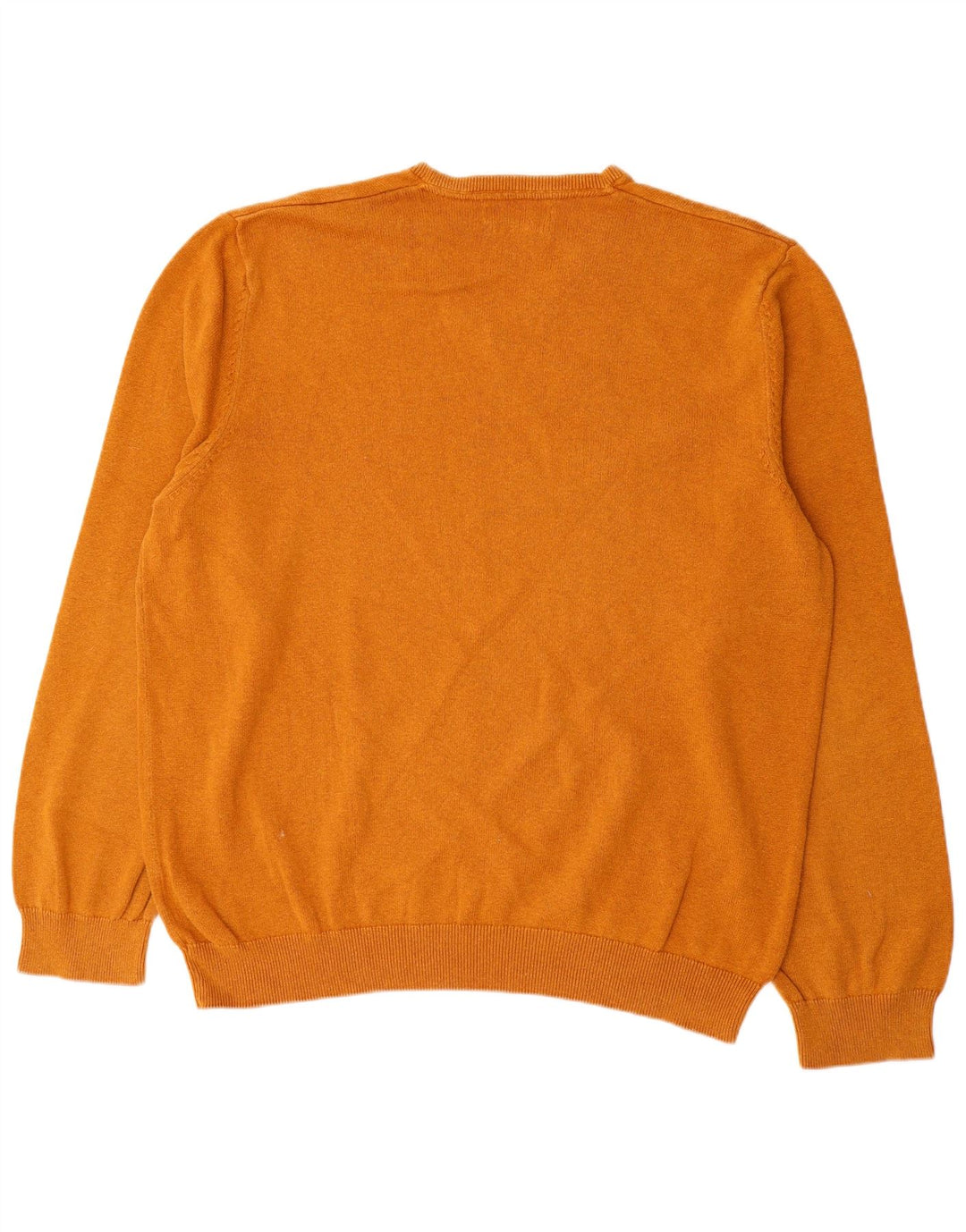 Marks & Spencer Mens V-Neck Jumper Sweater 2XL Brown Cotton