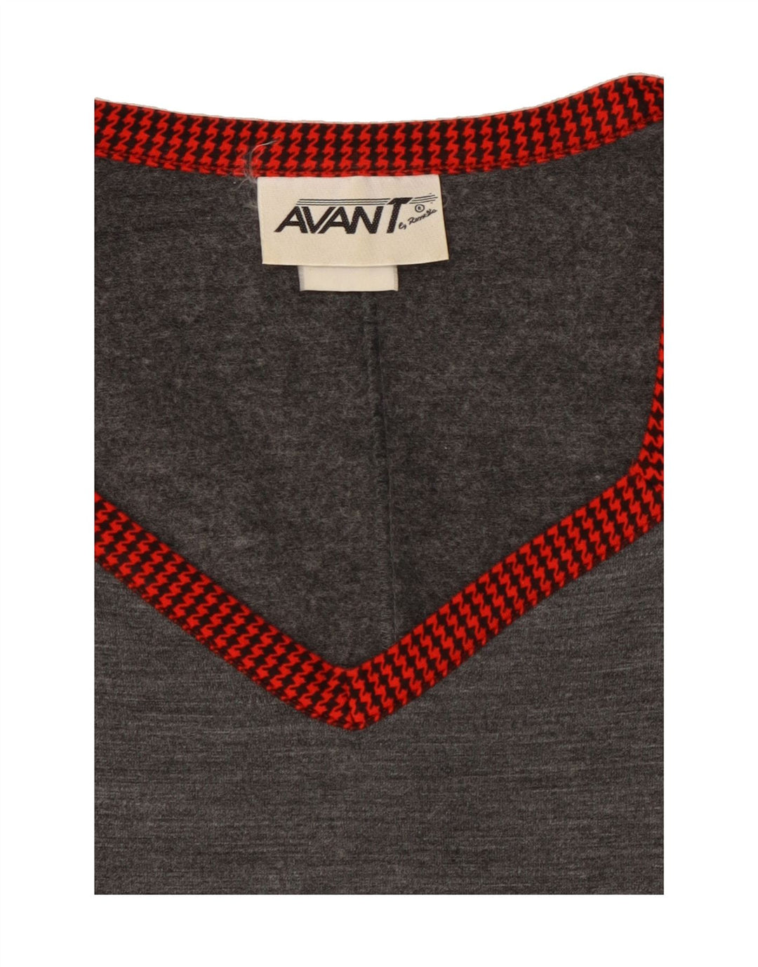 AVANT Womens Long Sleeve Jumper Dress UK 12 Medium Grey Houndstooth Vintage Avant and Second-Hand Avant from Messina Hembry 