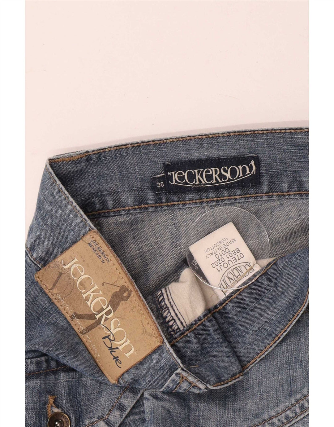 Jeckerson Short en jean pour homme W30 en coton bleu moyen