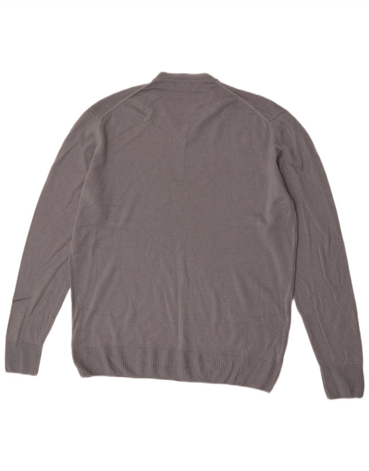 Zara Herre V-hals sweater XL Grå Uld
