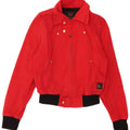 Jaqueta bomber feminina Richlu UK 12 algodão colorblock vermelho médio