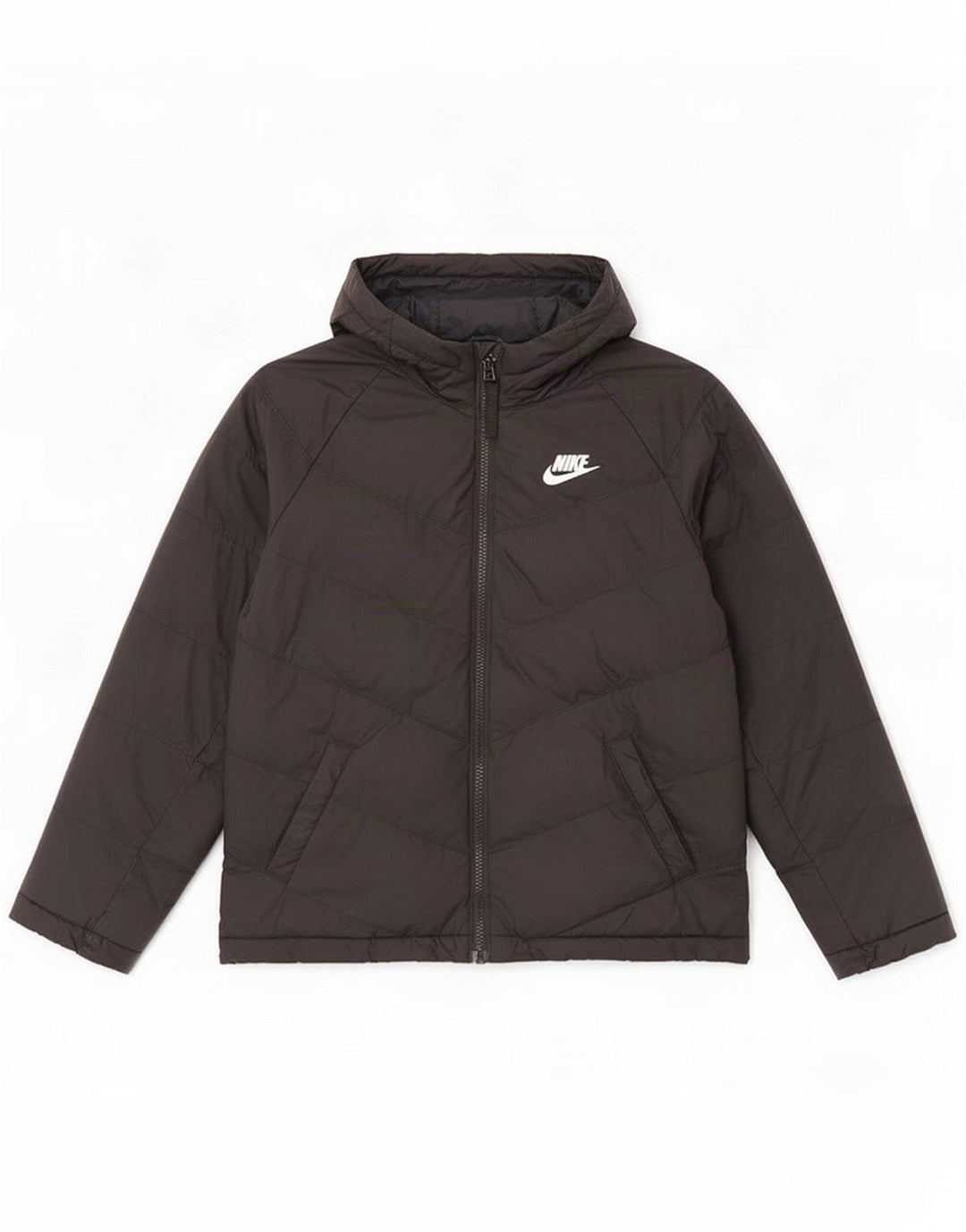 Giacca imbottita con cappuccio Nike da ragazzo 10-11 anni media poliestere nero