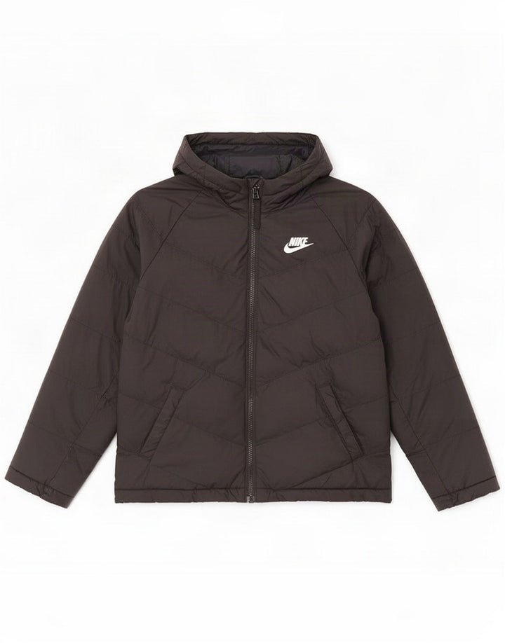Giacca imbottita con cappuccio Nike da ragazzo 10-11 anni media poliestere nero