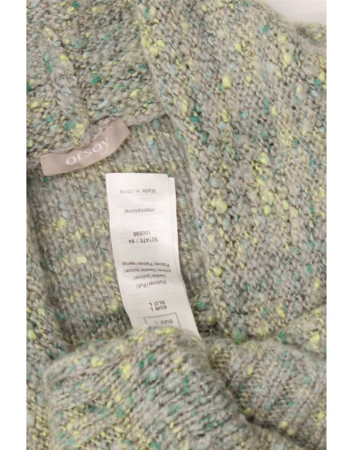 Maglione maglione a collo alto da donna Orsay UK 14 Grande chiazzato multicolore