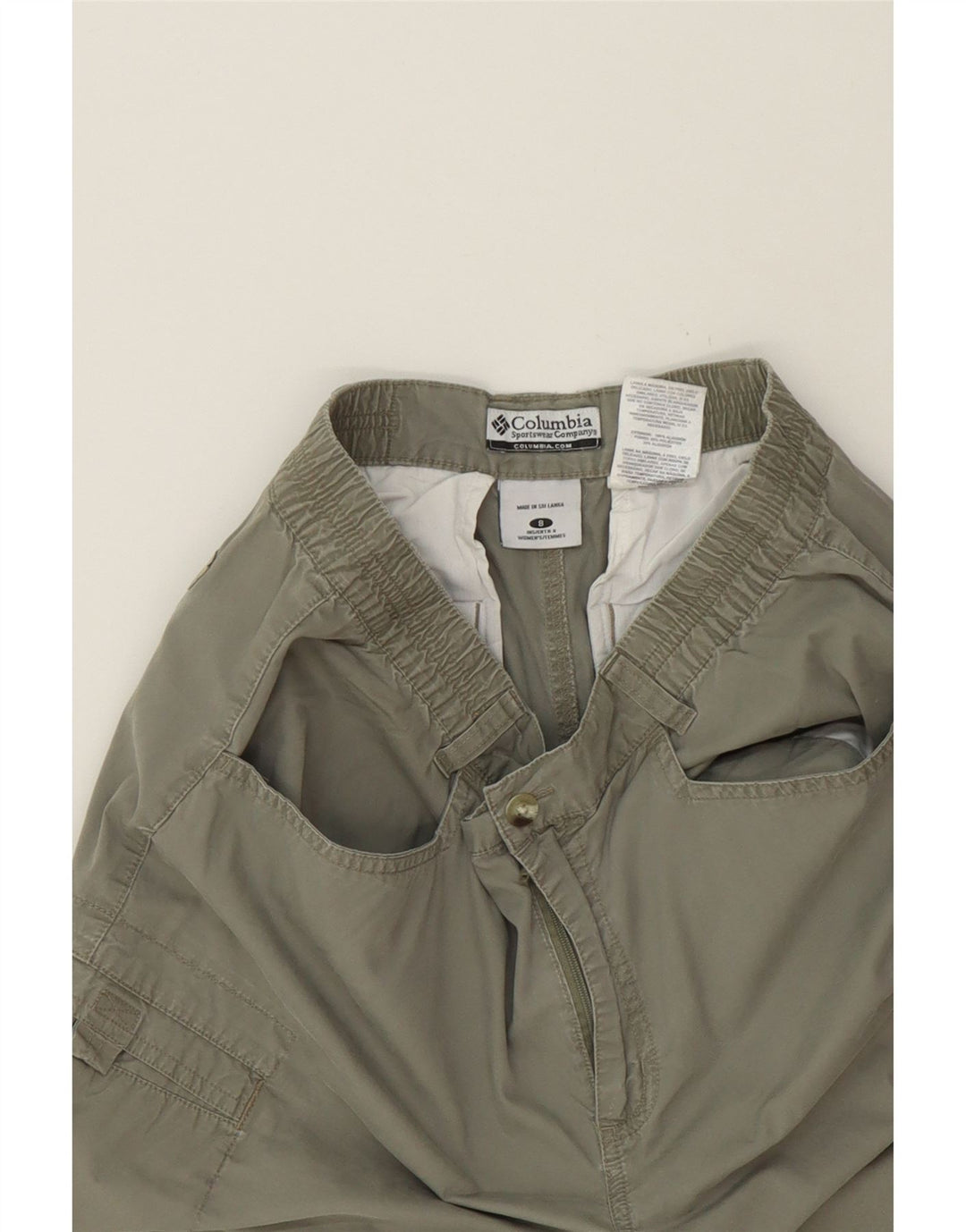 COLUMBIA Womens Cargo Shorts US 8 Medium W32 Khaki Cotton Vintage Columbia and Second-Hand Columbia from Messina Hembry 