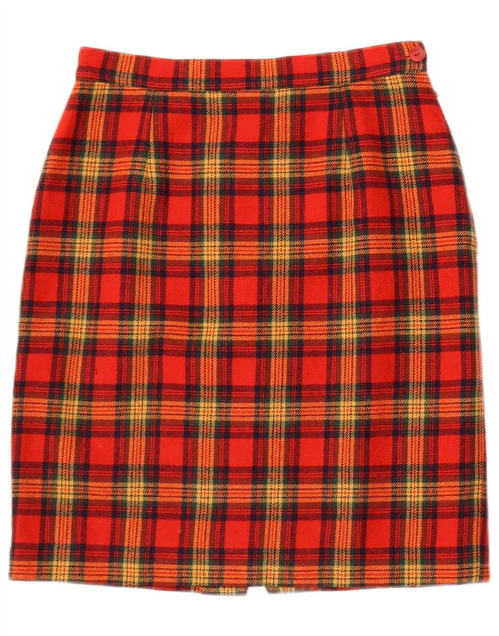Vintage Damen Minirock W25 XS Rot kariert