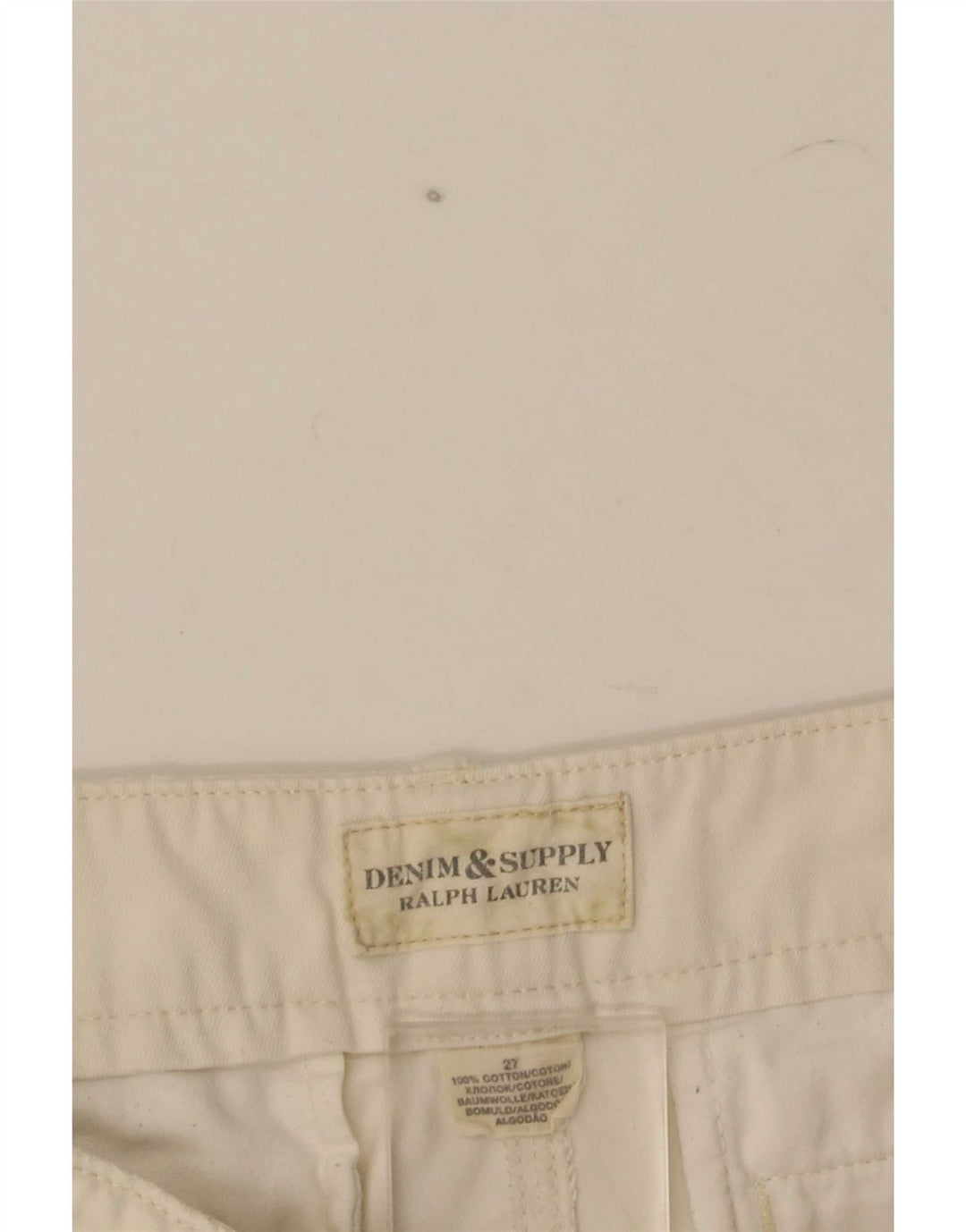 Ralph Lauren Chino Shorts til kvinder W27 Små hvide bomuld