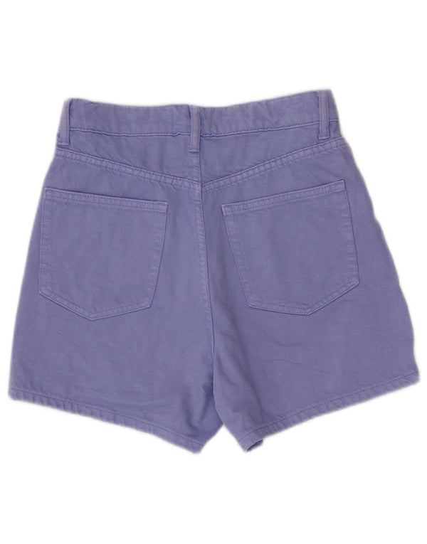 Женские повседневные шорты с высокой талией Zara EU 36 XS W26, фиолетовые, хлопок