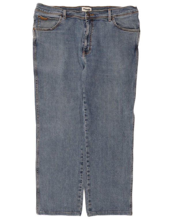 Wrangler Mens Texas Straight Jeans W42 L28 kék pamut
