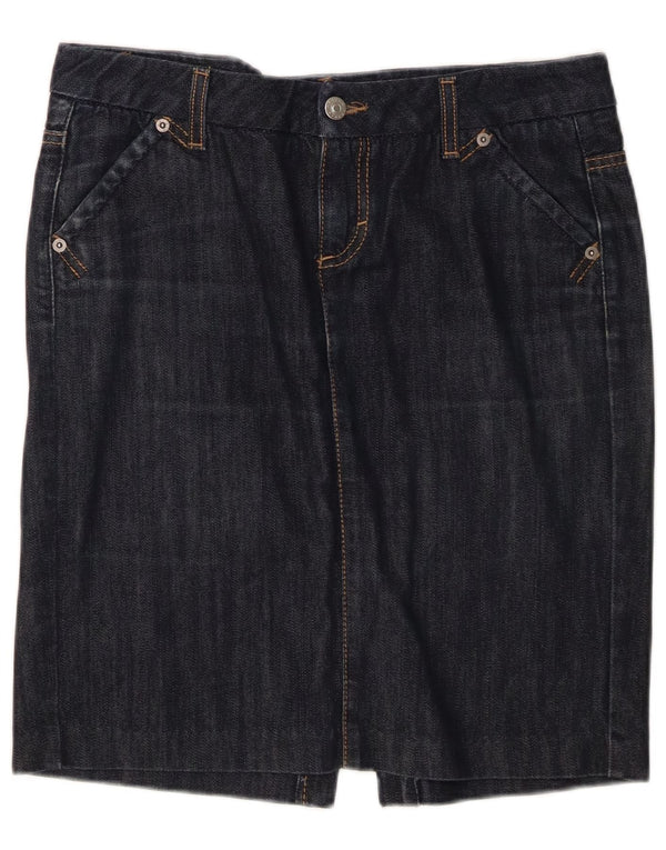 Sisley Damen Jeansrock IT 42 Medium W32 Marineblaue Baumwolle