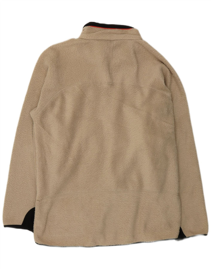 FILA Fleecejakke til mænd UK 44 2XL Beige Colourblock Polyester