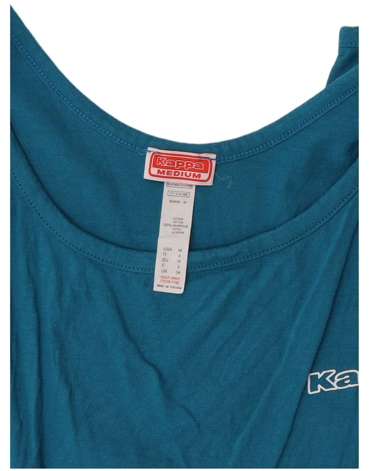 Kappa Damevest Top UK 12 Medium Blue Bomuld