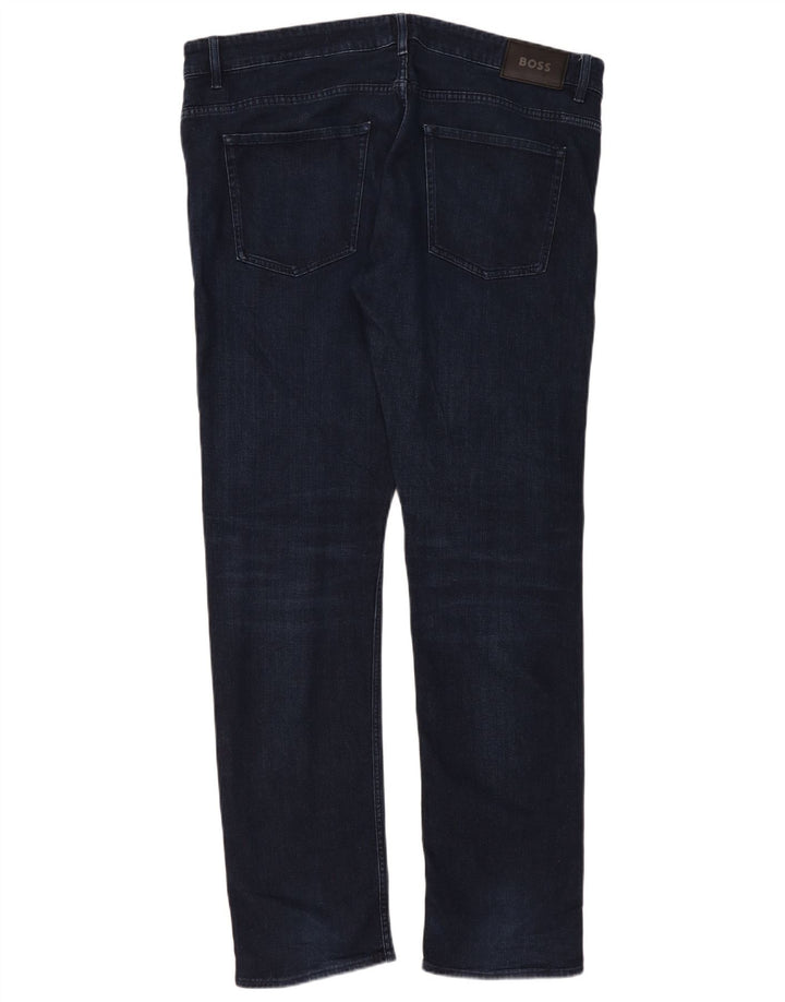 Hugo Boss Mens Slim Jeans W38 L34 Navy Blue Cotton