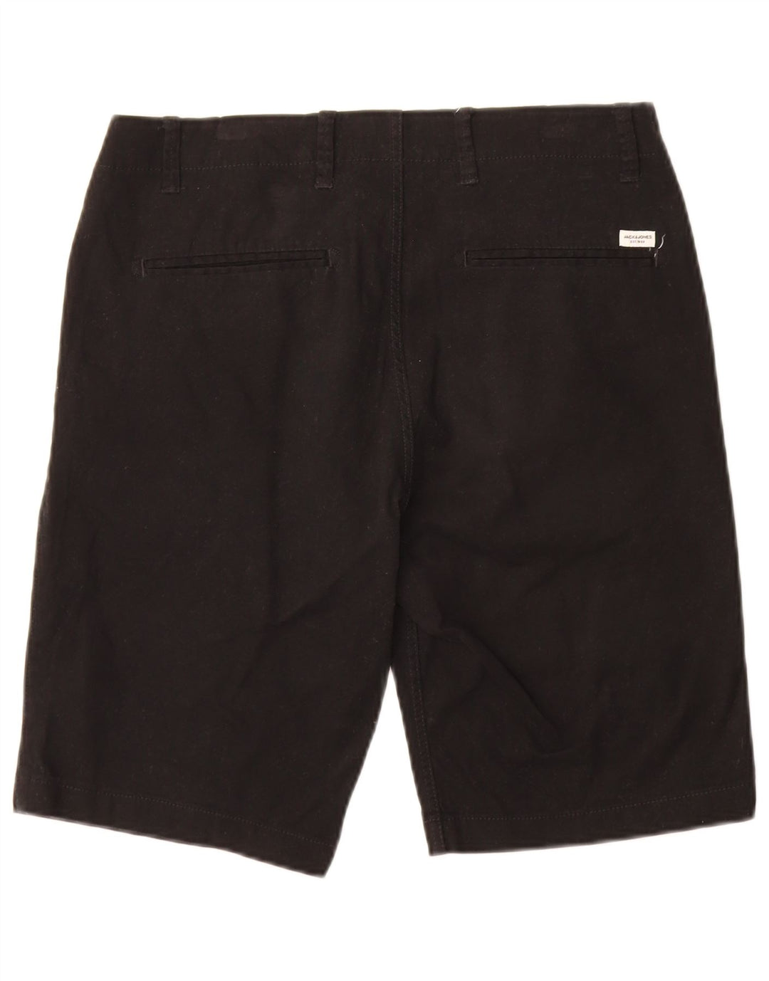 JACK & JONES Mens Chino Shorts Medium W32 Black Cotton