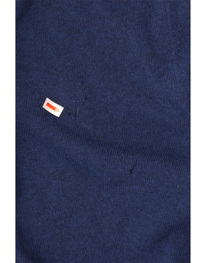 Barbour Mens Crew Neck Jumper Sweater Small Navy Blue Lambswool