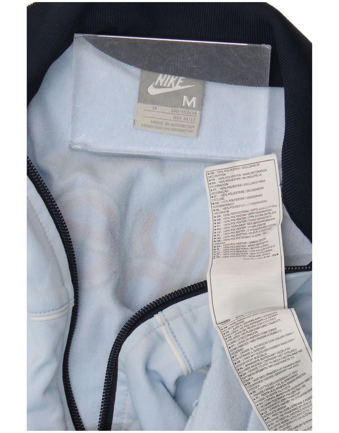 Nike Girls Graphic Tracksuit Top Jacket 10-11 Years Medium Blue Colourblock