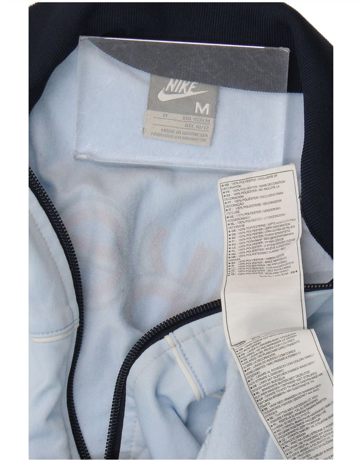 Nike Girls Graphic Tracksuit Top Jacket 10-11 Years Medium Blue Colourblock