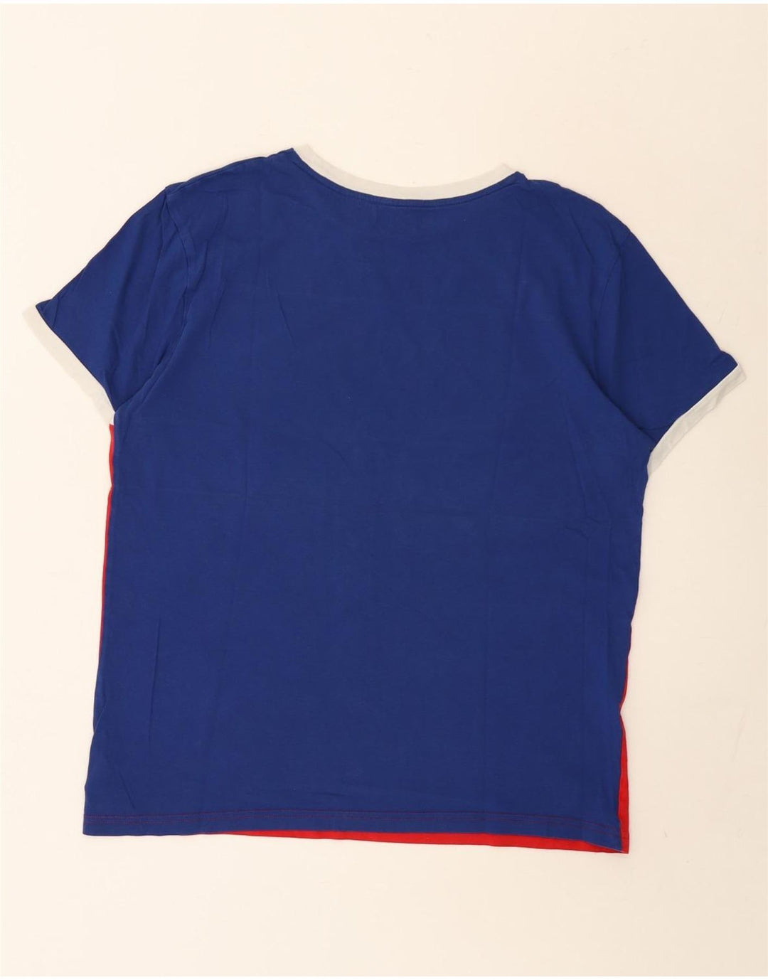 Tommy Hilfiger Mens Graphic T-Shirt Top Large Multicoloured Colourblock