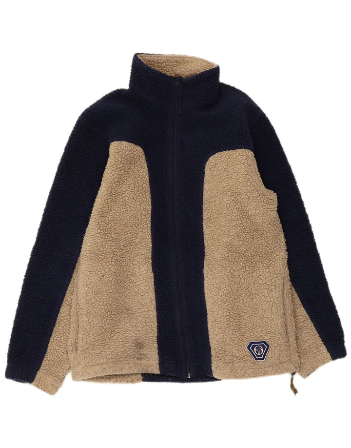 Sergio Tacchini Fleecejakke til mænd UK 38 Medium Blue Colourblock