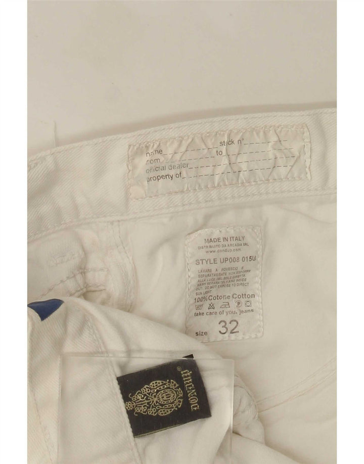 Jeans dritti da donna Dondup W32 L29 cotone bianco