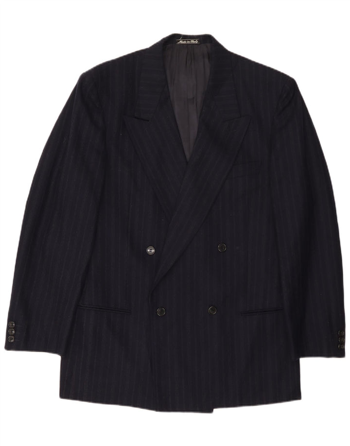 Giorgio Armani Herre Blazer Jacket UK 38 Medium Navy Blue Pinstripe
