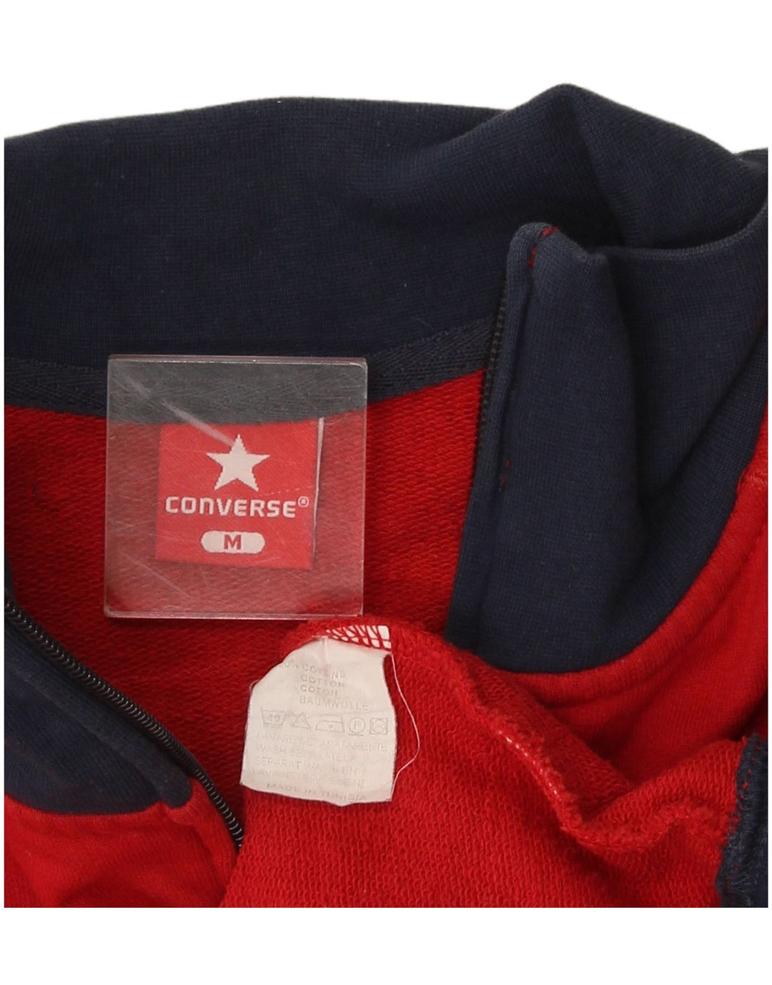 Converse Mens All Star Graphic Tracksuit Top Jacket Medium Red Colourblock