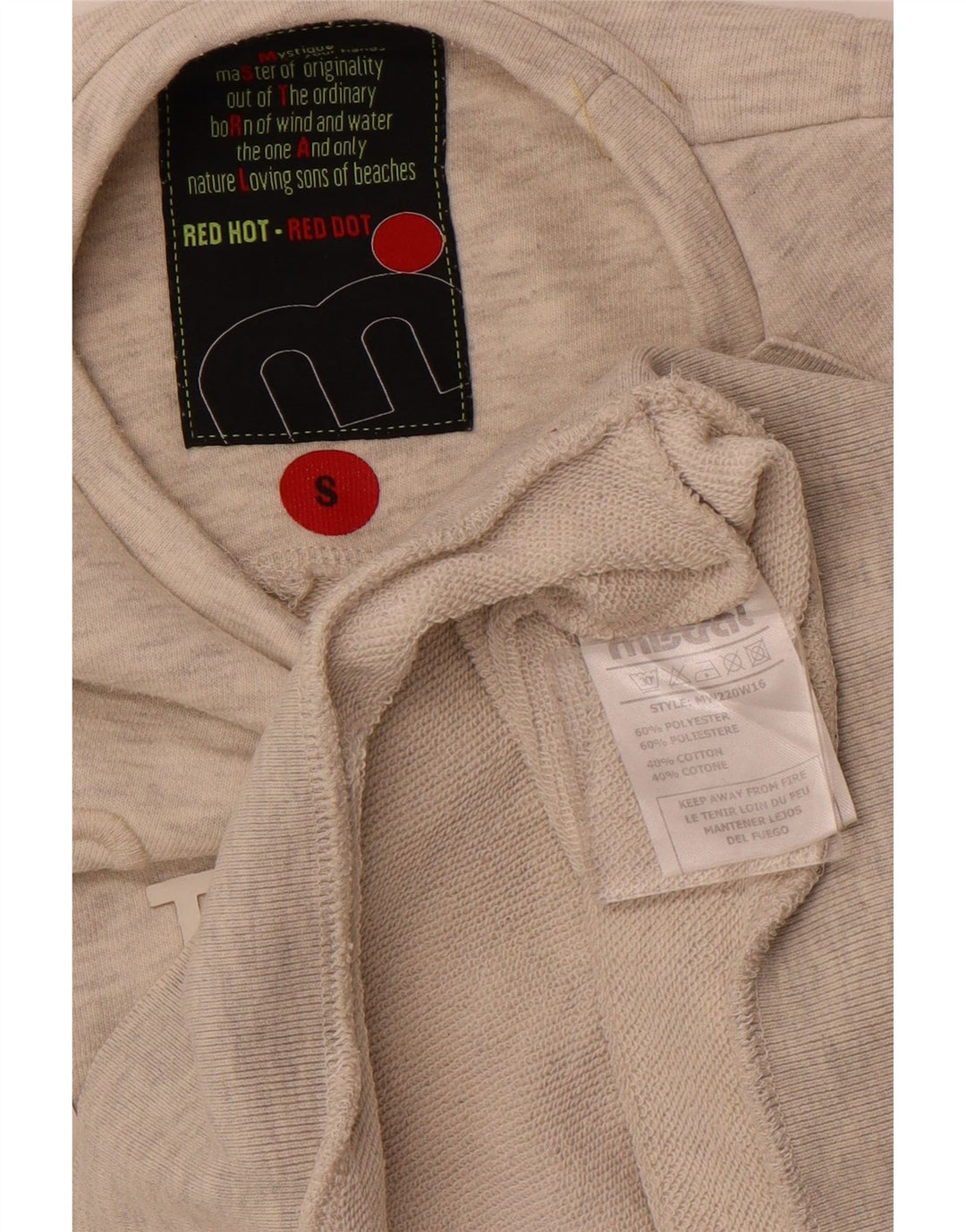 MISTRAL Womens Graphic Sweatshirt Jumper UK 10 Small Grey Polyester