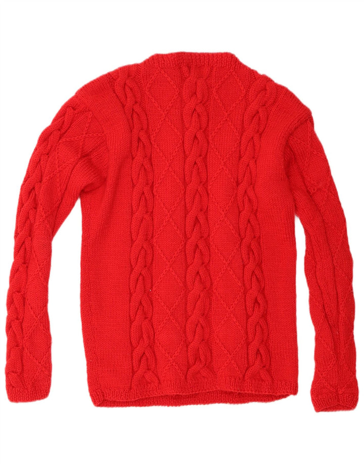 Vintage Womens Turtle Neck Jumper Sweater UK 12 Medium Red