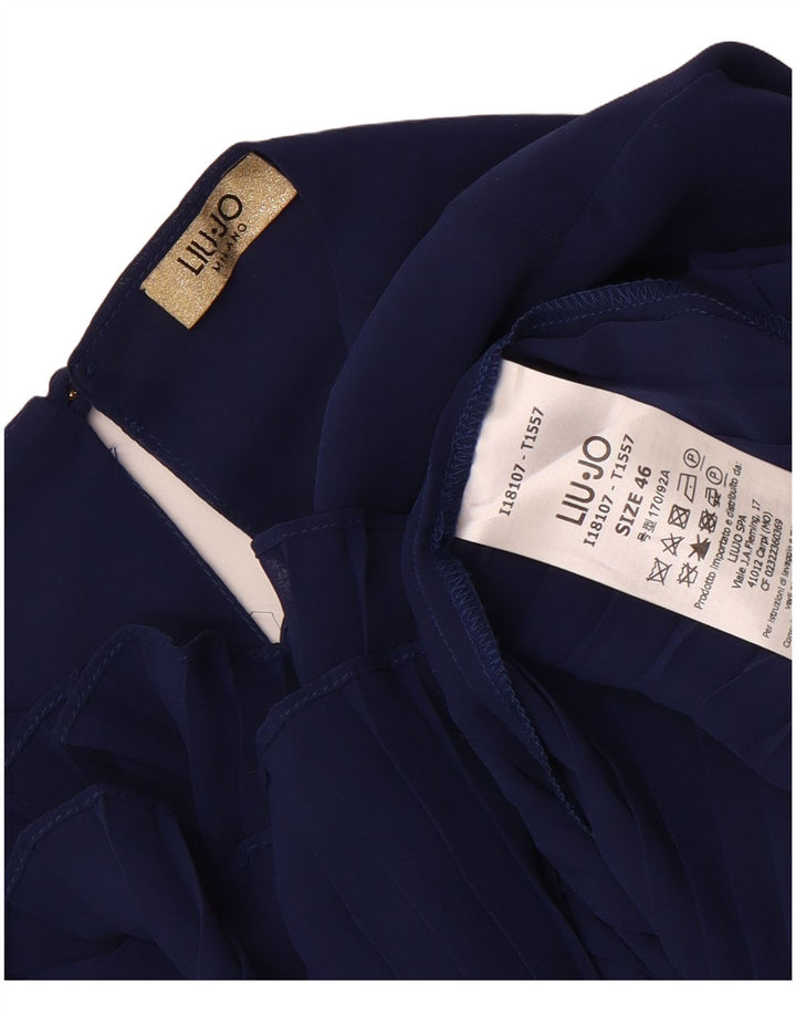 Liu Jo Damen-Blusenoberteil mit 3/4-Ärmeln, Größe 46, Marineblau, Polyester