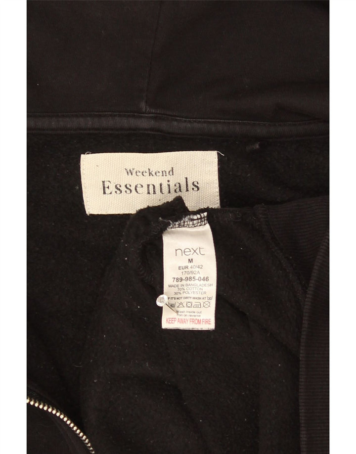 Damski sweter z kapturem i zamkiem Essentials UK 14, średni czarny, bawełniany