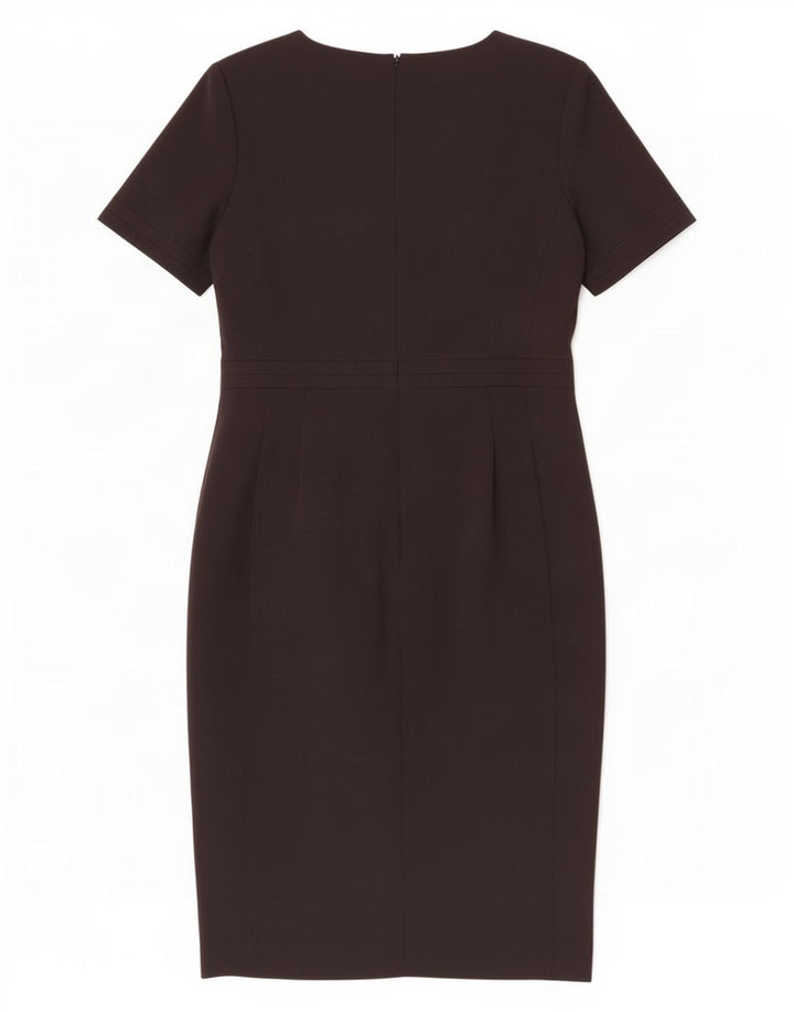 Vestido bainha feminino Marks & Spencer Reino Unido 14 poliéster preto médio