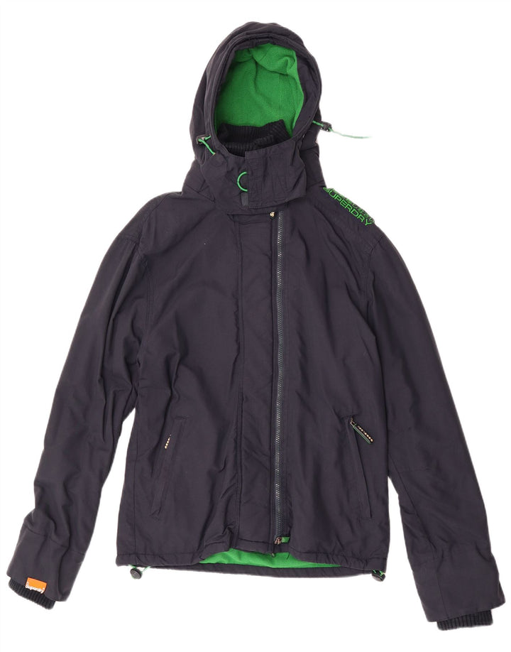 Superdry Womens Windcheater Windbreaker Jacket UK 14 Medium Navy Blue