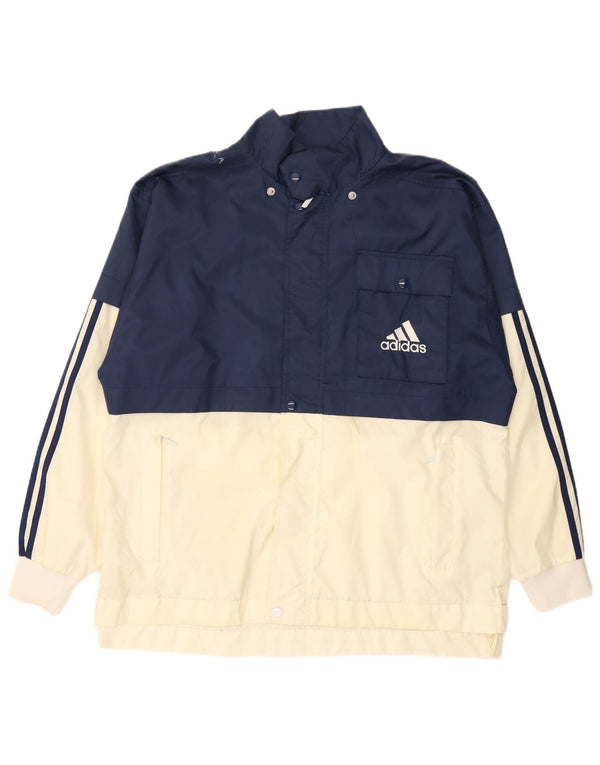 ADIDAS Veste coupe-vent pour hommes UK 40/42 Bleu marine moyen Colourblock
