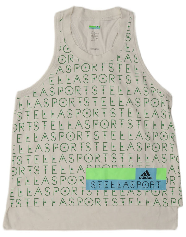 Damska kamizelka Adidas Stella Graphic Top UK 12/14 Średnia Biała