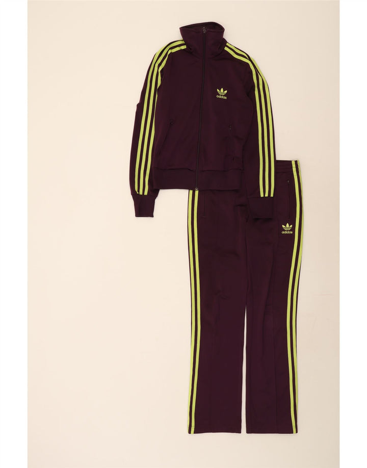 Adidas Womens Graphic Full Tracksuit EU 34 XS Purple Polyester