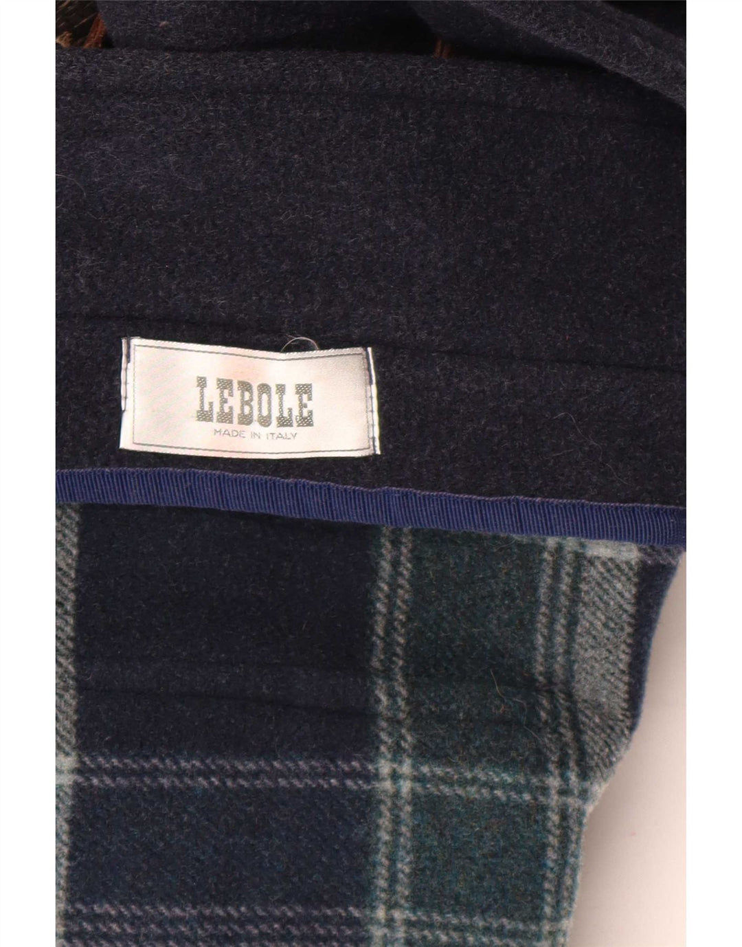Lebole Mens Loose Fit Duffle Coat UK 42 XL Navy Blue