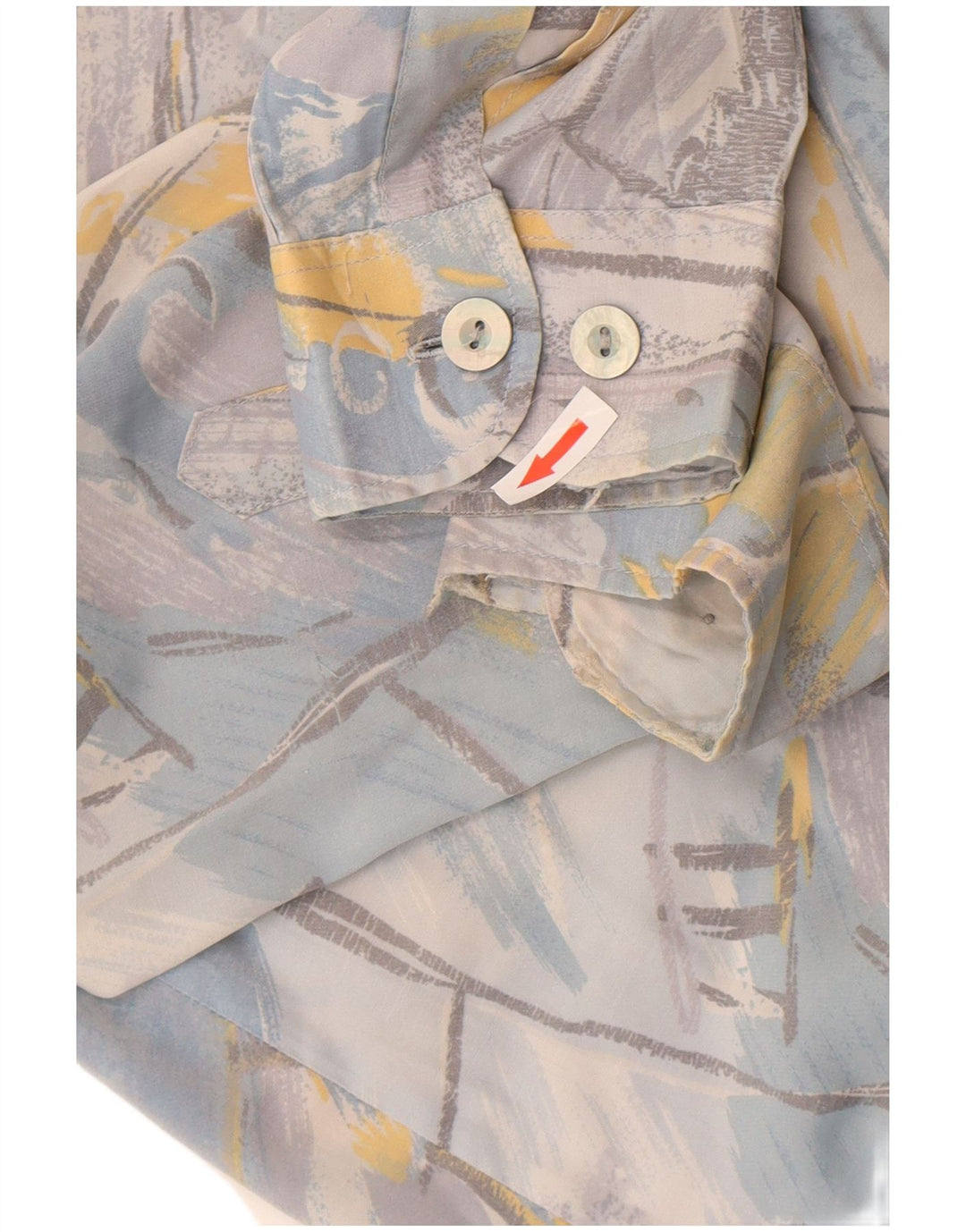 C&A Herre New Fast Shirt Størrelse 16 Large Blue Geometric Viscose