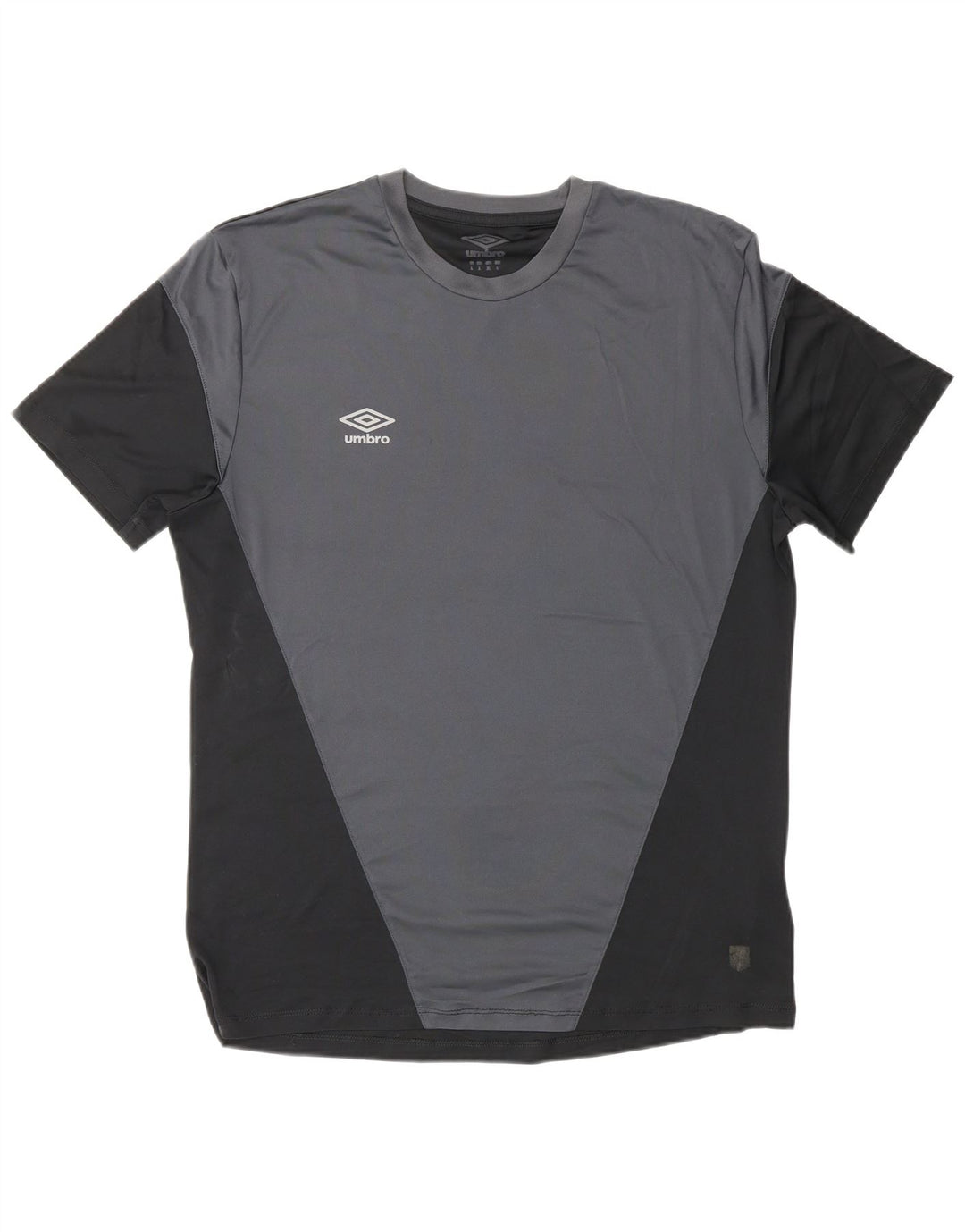 UMBRO Męski T-shirt Top Duży Czarny Poliester z blokami kolorów