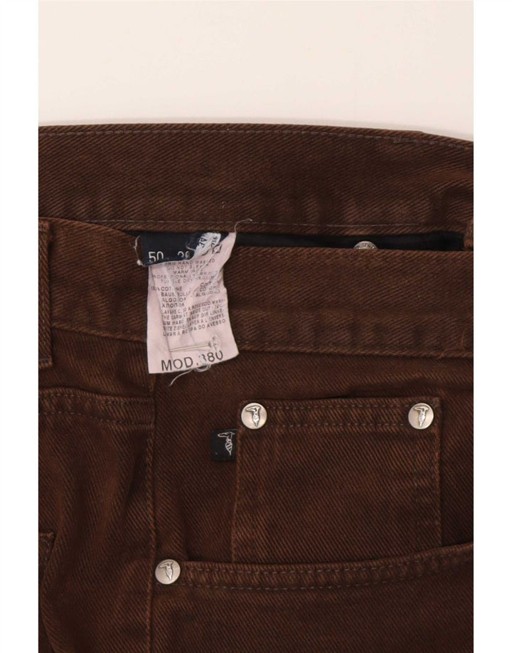 Trussardi Jean Droit W34 L30 Marron Coton Homme
