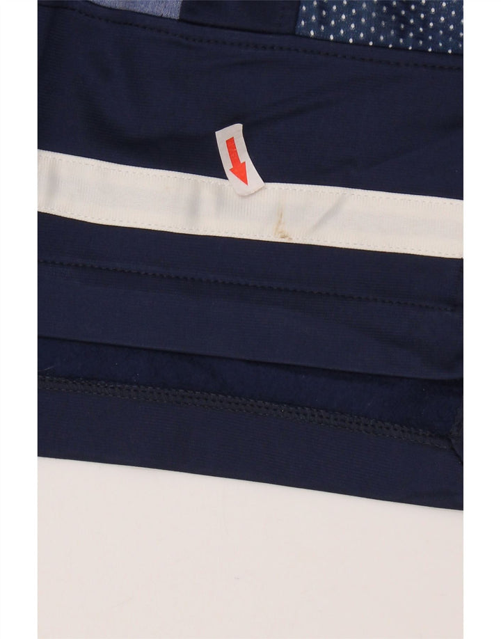 ASICS Herren-Trainingsanzug mit grafischem Oberteil, groß, Marineblau, Farbblock