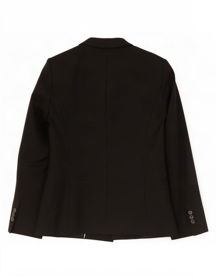 Zara Γυναικείο Μπουφάν 1 Κουμπί Blazer UK 12 Μεσαίο Μαύρο Πολυεστέρας