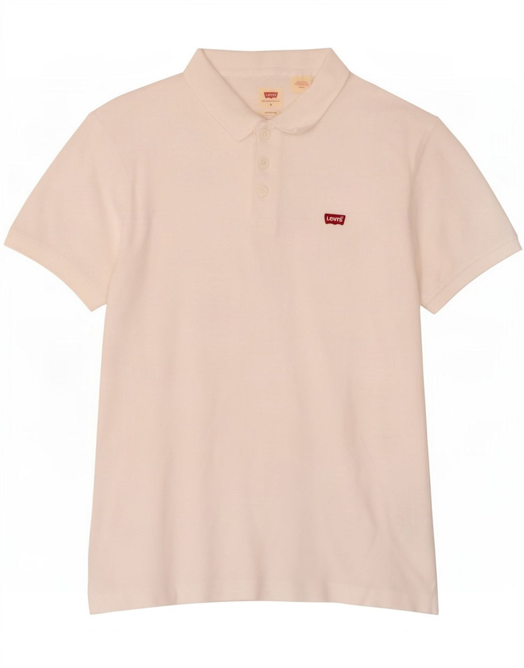 Levi's Herren-Standard-Poloshirt, Größe S, weiße Baumwolle