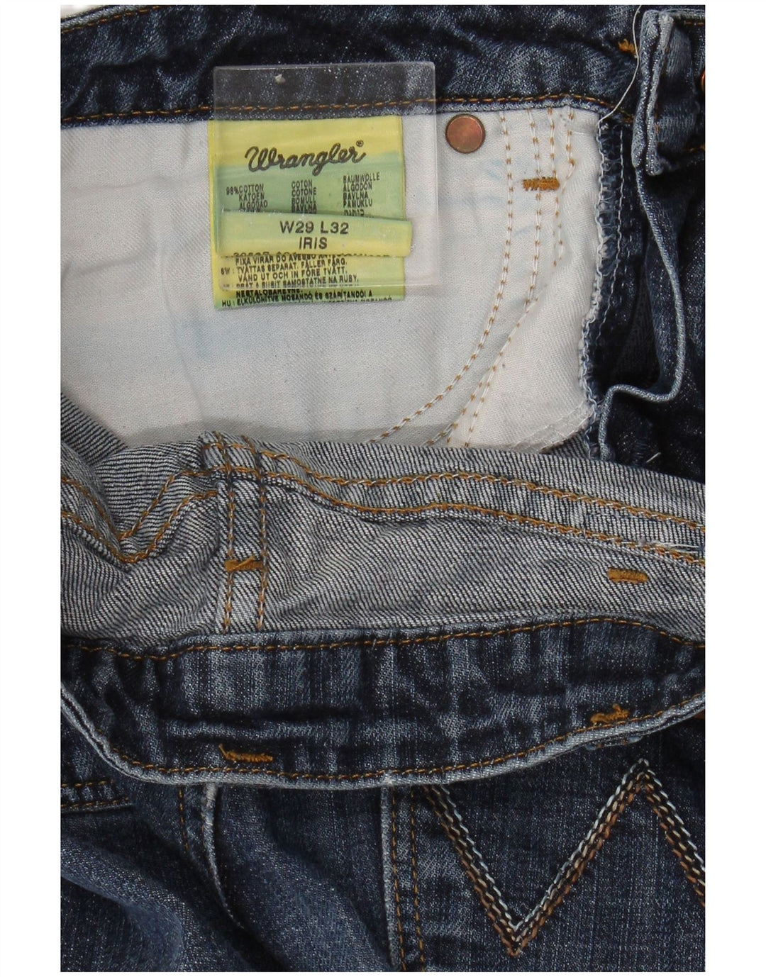 WRANGLER Womens Iris Straight Jeans W29 L28  Blue Cotton