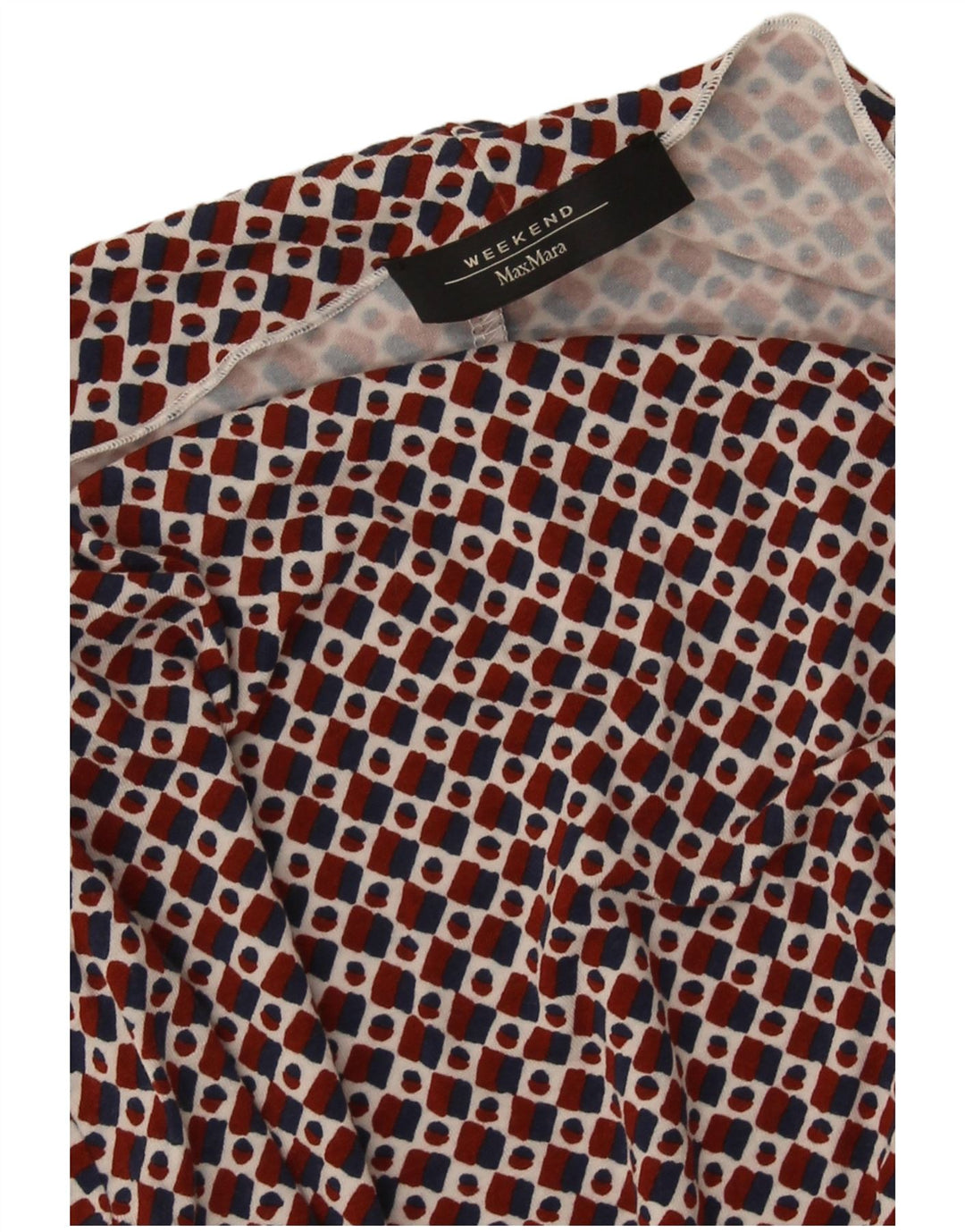 Bluză de weekend pentru femei Max Mara Top UK 12 Medium Red Geometric