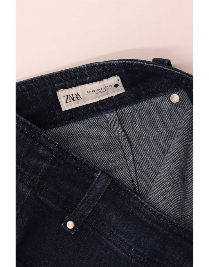 Zara Womens Wide Leg Jeans EU 40 Medium W30 L30 Navy Blue