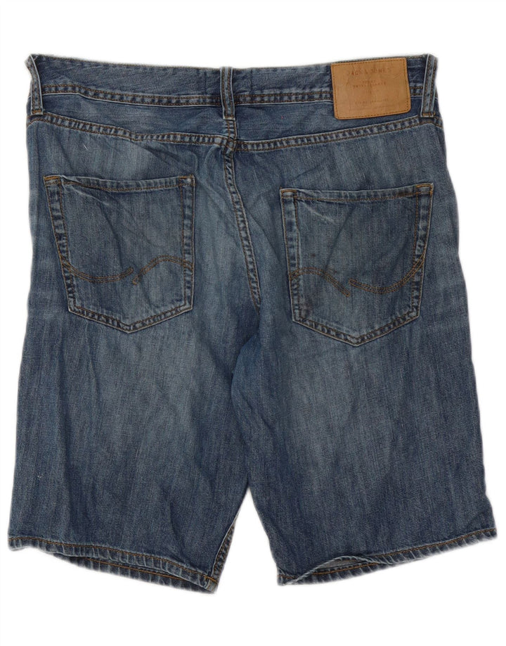 Jack & Jones Mens Regular Fit Denim Shorts Medium W32 Blue Cotton