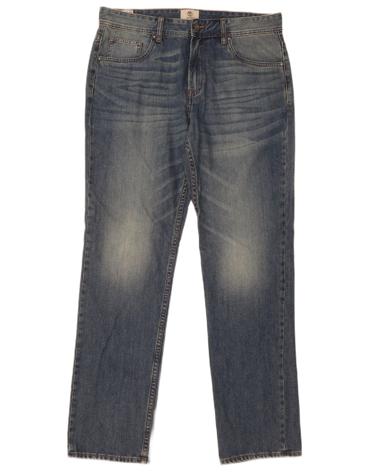 Timberland Mens Straight Jeans W35 L33 Blue Cotton