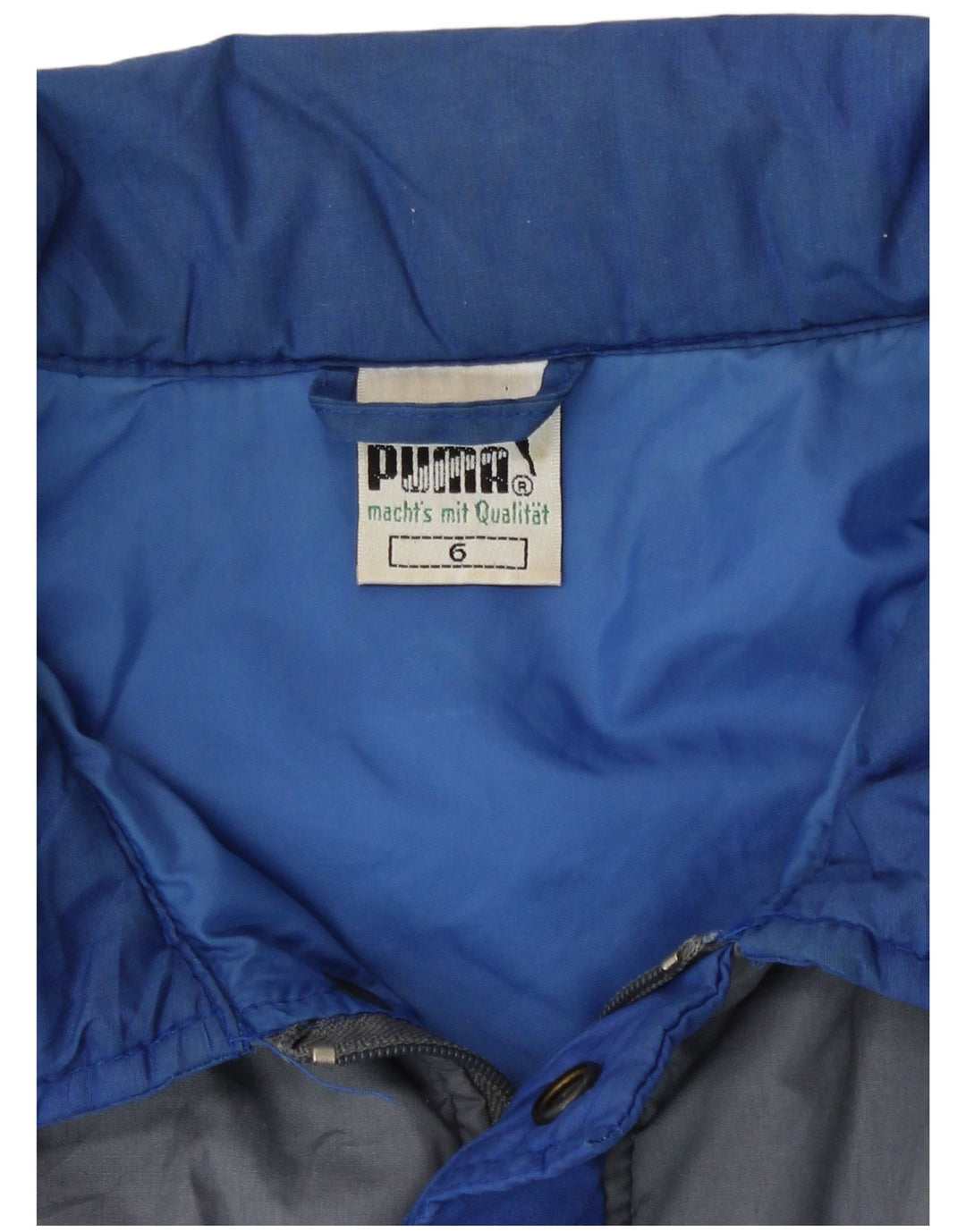 Puma Mens Windbreaker Jacket UK 40 Large Blue Colourblock Polyester